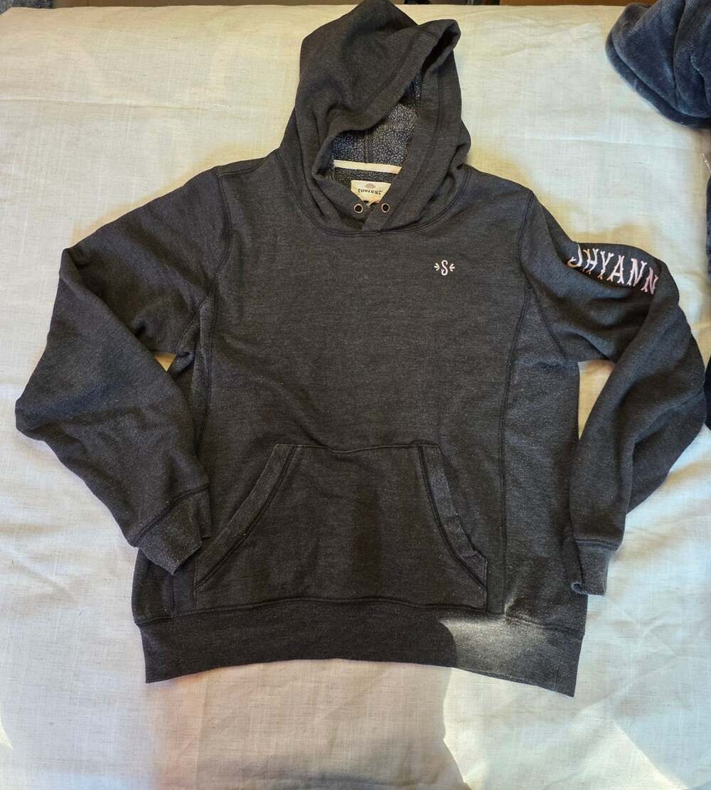 Shyanne Life Gray Hoodie with White Logo on Sleeve